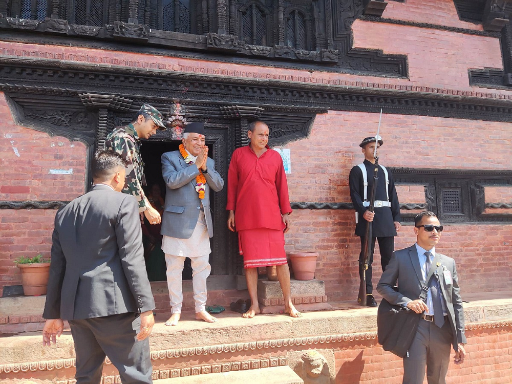 राष्ट्रपति पौडेलले गरे गोरखा दरबारको अवलोकन